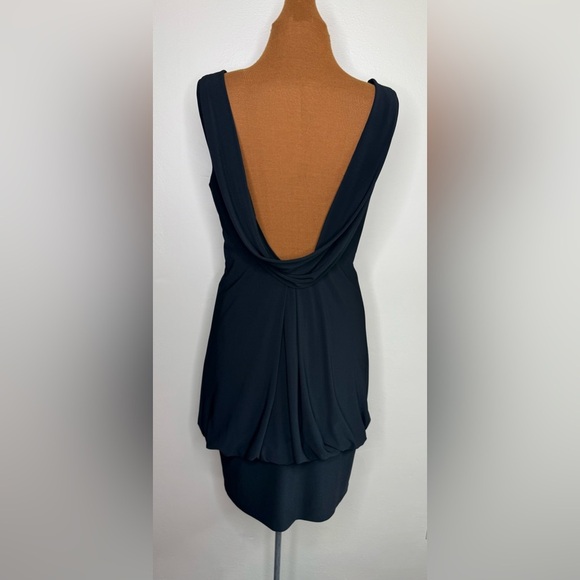 NWT A.B.S. By Allen Schwartz Bubble Hem Drape Back Cocktail Party Dress Size S - Picture 3 of 9